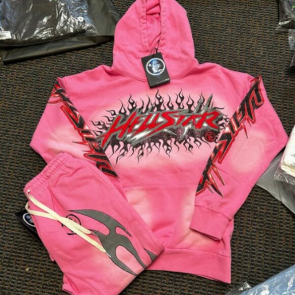 Pink Hellstar brainwashed Hoodie & Sweatpants - Picture 4 of 8